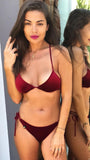 Pasithea Red Velvet Bikini