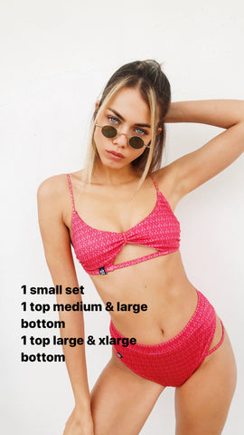 Fuchsia Logomania Bikini Set
