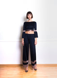 Lethe Wrap Top with Stripes
