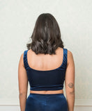 Blue Velvet Crop Top