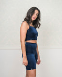 Blue Velvet Bicycle Shorts