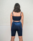 Blue Velvet Bicycle Shorts