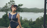 Alkippi Blue and Silver Swimsuit