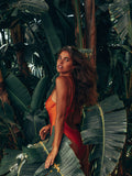 Orange Logomania One Piece Swimsuit