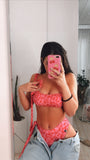 Fuchsia Animal Bikini Set